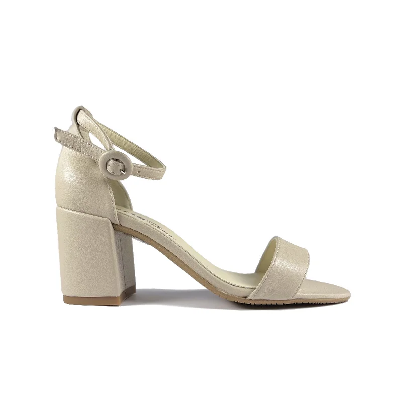 'Diosa' vegan leather heel by Zette Shoes - sand---Comfortable Leather Pumps for Office and Everyday Wear