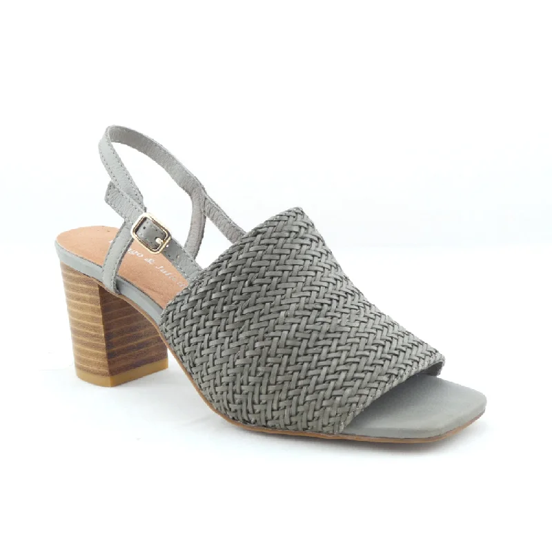 Versatile Heeled Sandals for Any Occasion---Django & Juliette Pickle Smoke Weave