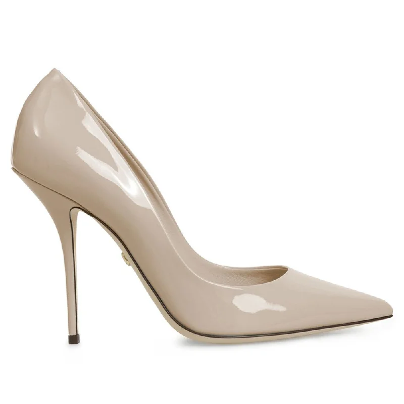 Dolce & Gabbana Beige Leather Di Calfskin Pump---Comfortable Leather Pumps for Office and Everyday Wear