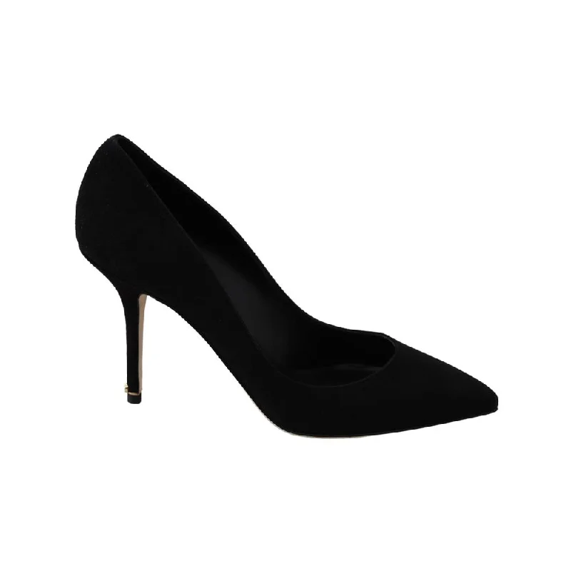 Versatile Dress Heels for Formal and Casual Wear---Dolce & Gabbana Black  Pump