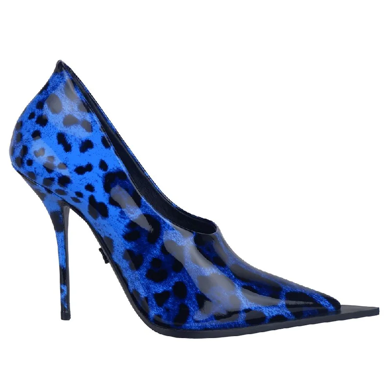 Dolce & Gabbana Blue Leather Di Calfskin Pump---Comfortable Leather Pumps for Office and Everyday Wear