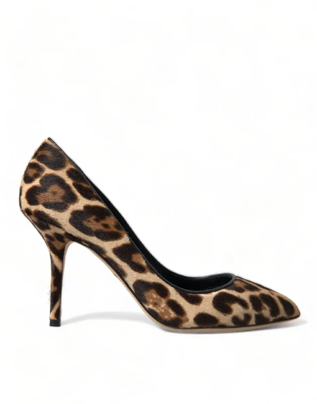 Stiletto Heel Pumps with Perfect Fit--Dolce & Gabbana Exquisite Leopard Print Stiletto Pumps-Fashionable & Classic