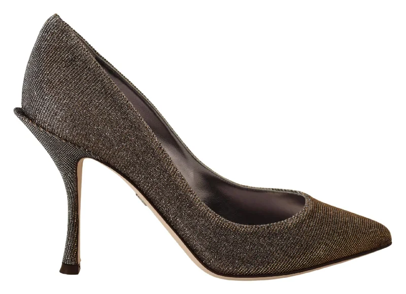 Versatile Dress Heels for Formal and Casual Wear---Dolce & Gabbana Elegant Silver Heels Pumps Classic