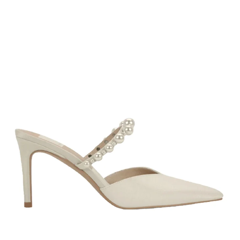 Dolce Vita Women's Kanika in Vanilla Pearls---Fashionable Kitten Heels for Date Night