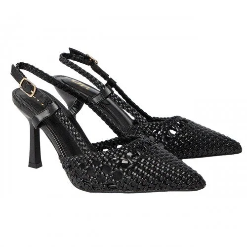 Versatile Heeled Sandals for Any Occasion---Dorothy Perkins Womens/Ladies Darlena Basket Weave Sling Back High Heel Court Shoes