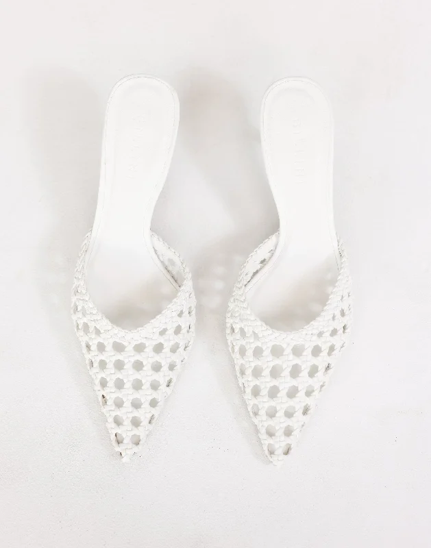 Stiletto Heel Pumps with Perfect Fit--Dottie Heels (White) - By Billini-Fashionable & Classic