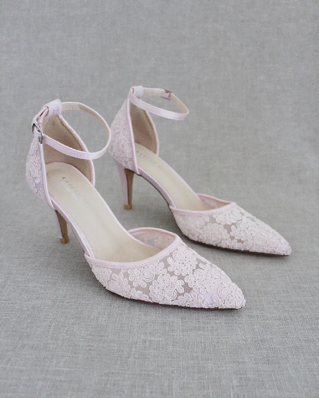 Stylish Lace Pumps for a Chic Look--Lace Heels Wedding Shoes