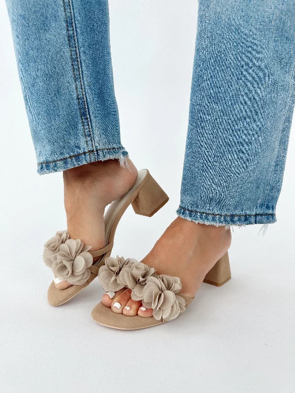 Versatile Heeled Sandals for Any Occasion---Dusty Pink Petal Heel