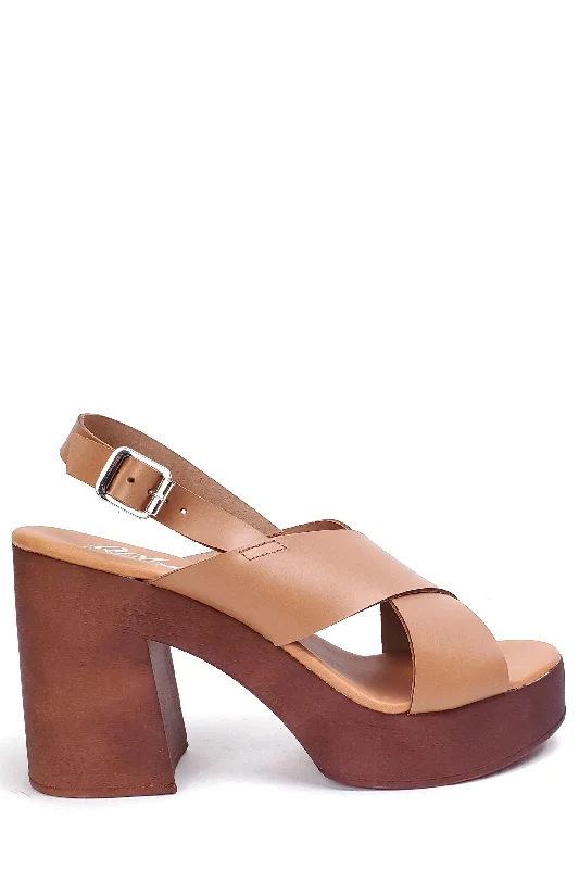 Eliza Tan Leather---Comfortable Leather Pumps for Office and Everyday Wear