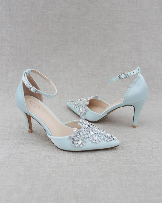 Affordable Rhinestone Pumps for a Dazzling Look---Embellished Rhinestones Wedding Heel