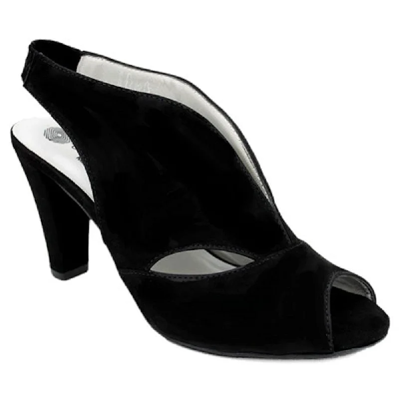 Affordable Suede Ankle Pumps for All-Day Wear--Eric Michael Women's Peru Black Suede