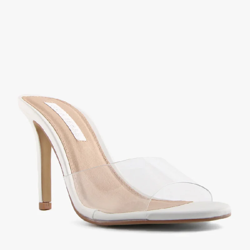 Versatile Heeled Sandals for Any Occasion---ESTELLA WHITE/CLEAR