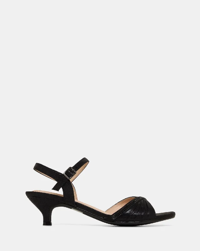 Evelyn Black---Fashionable Kitten Heels for Date Night