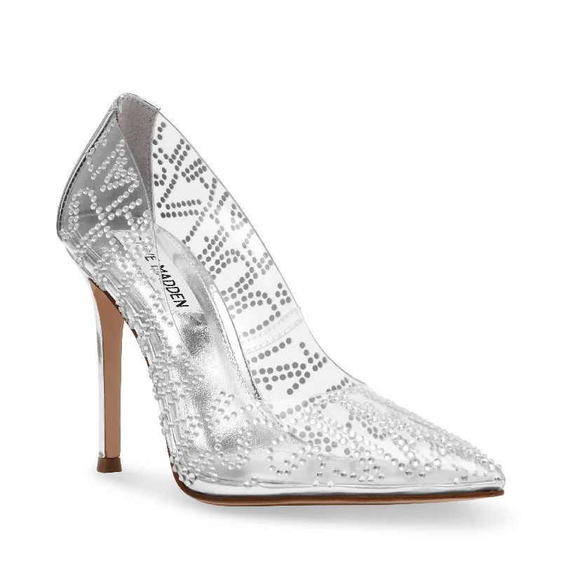 EVELYN-SMR SILVER---Fashionable Kitten Heels for Date Night