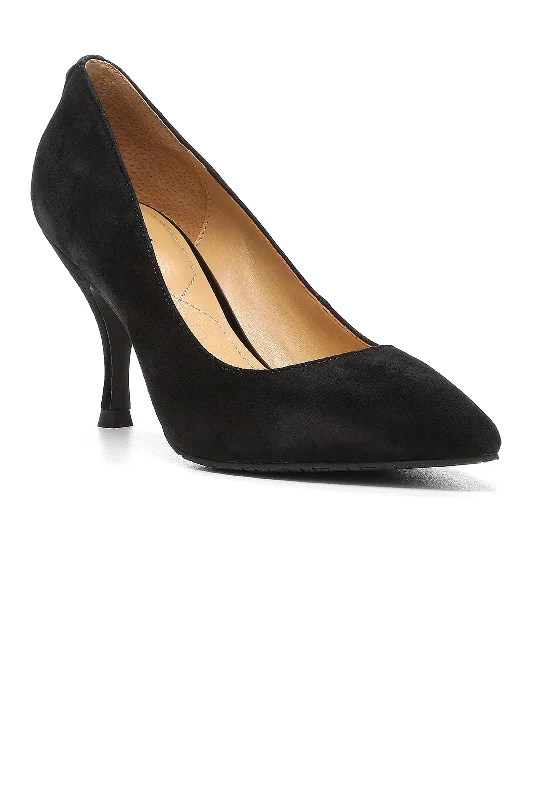 Versatile Heeled Sandals for Any Occasion---Evie Pumps - Black