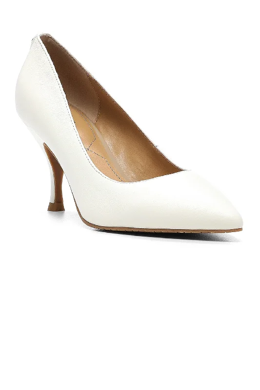 Versatile Heeled Sandals for Any Occasion---Evie Pumps - Off White