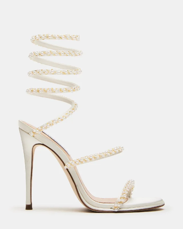 Versatile Heeled Sandals for Any Occasion---EXOTICA PEARL WHITE