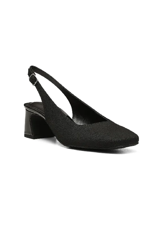 Versatile Heeled Sandals for Any Occasion---Faelynn Slingback Heels - Black