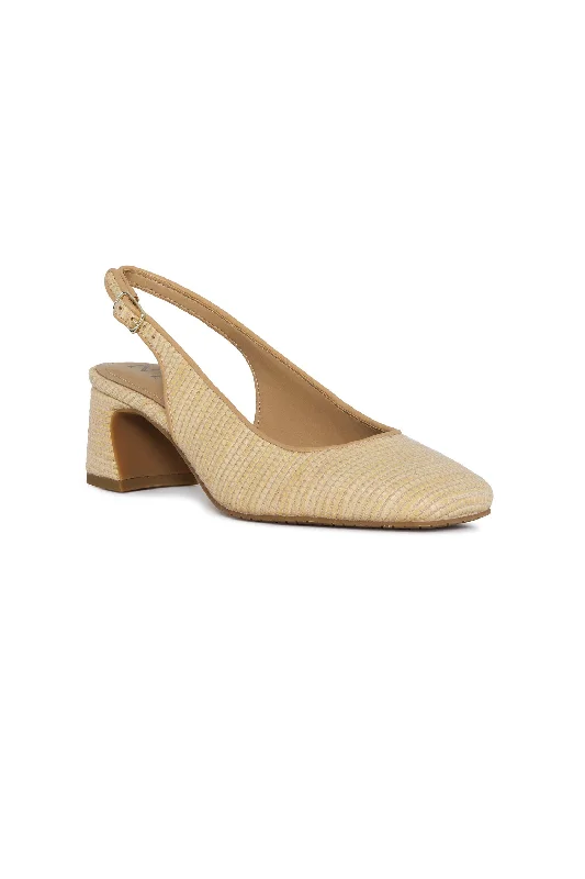 Versatile Heeled Sandals for Any Occasion---Faelynn Slingback Heels - Natural