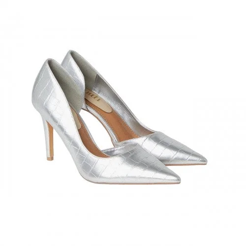 Stiletto Heel Pumps with Perfect Fit--Faith Womens/Ladies Cece Croc Stiletto Heel Court Shoes-Fashionable & Classic