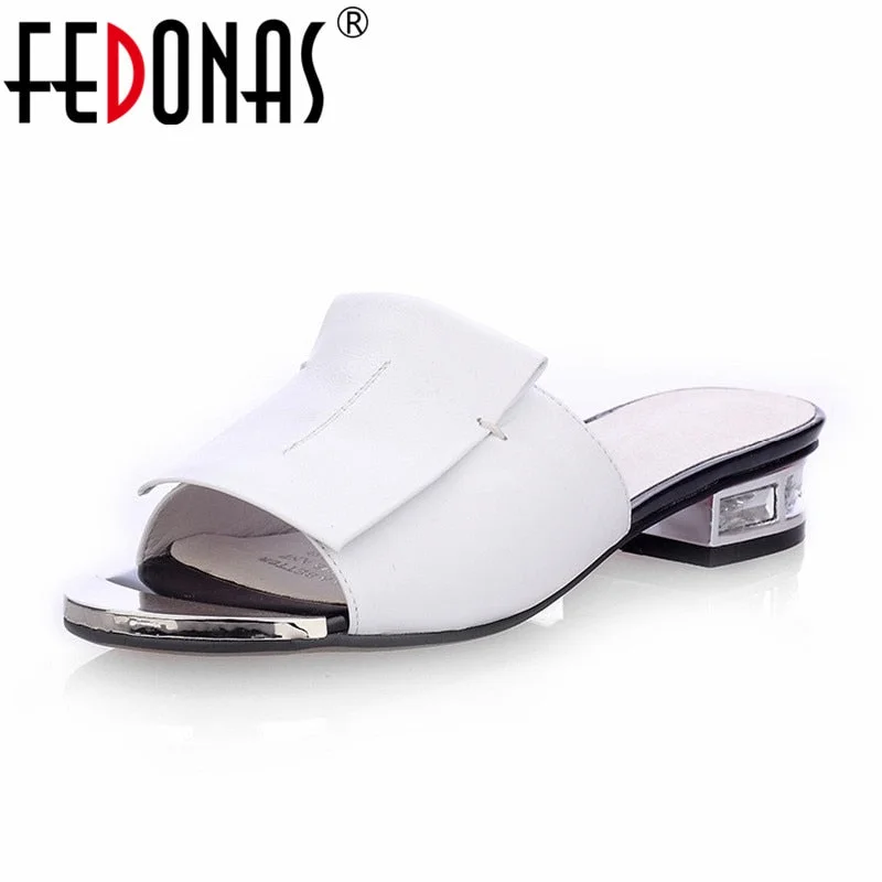 Trendy Chunky Heel Pumps for Casual Wear--FEDONAS 2019 New Women Summer High Quality Square High Heels