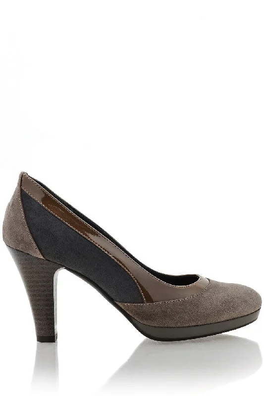 Affordable Suede Ankle Pumps for All-Day Wear--FIORELLA IOLE Suede Taupe Pumps