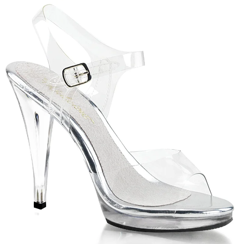 Versatile Heeled Sandals for Any Occasion---FLAIR-408 Clear/Clear