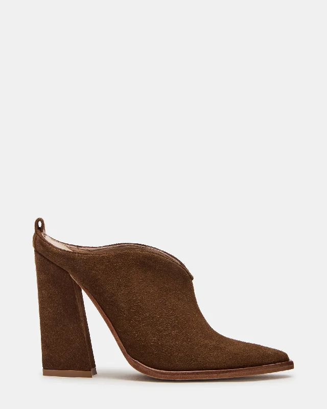 Affordable Suede Ankle Pumps for All-Day Wear--FLINT CHESTNUT SUEDE