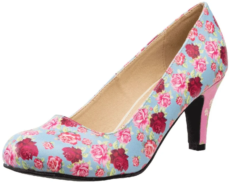 Floral Mix Heel - *FINAL SALE/NON-RETURNABLE---Fashionable Kitten Heels for Date Night