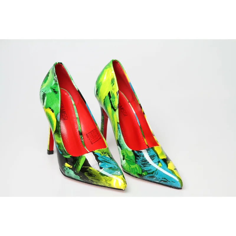 Stiletto Heel Pumps with Perfect Fit--Floral Slip Stiletto Heel-Fashionable & Classic