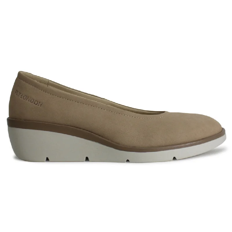 Numa570Fly Leather Women's Wedge Sole Shoes---Comfortable Leather Pumps for Office and Everyday Wear