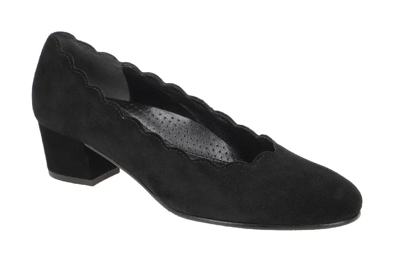 Versatile Heeled Sandals for Any Occasion---Gabor 32.221.47 Classic Women's Scalloped Pump Heel