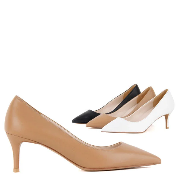 GAL - classic leather---Comfortable Leather Pumps for Office and Everyday Wear