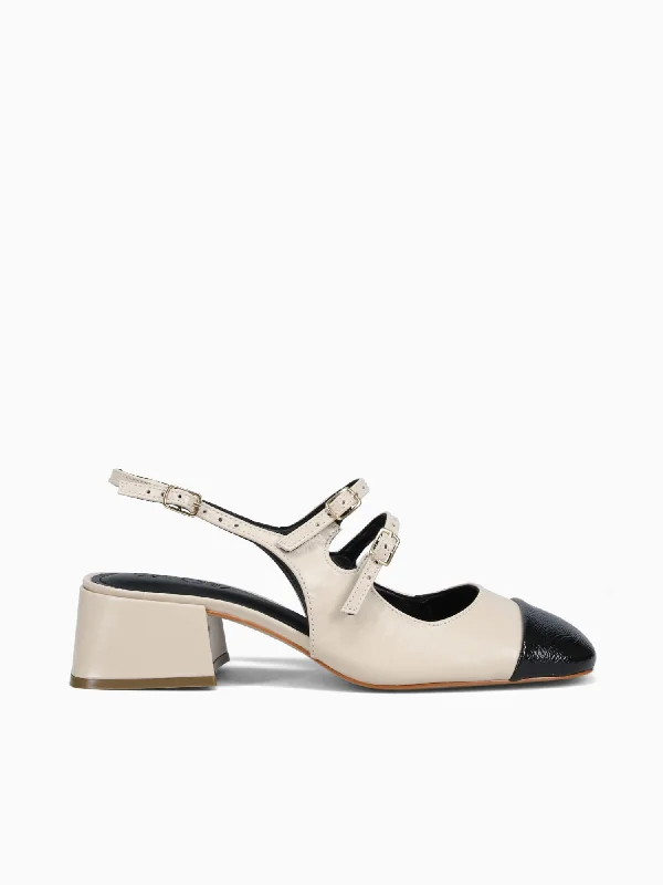 Stiletto Heel Pumps with Perfect Fit--Farah Beige Cristal Couro-Fashionable & Classic