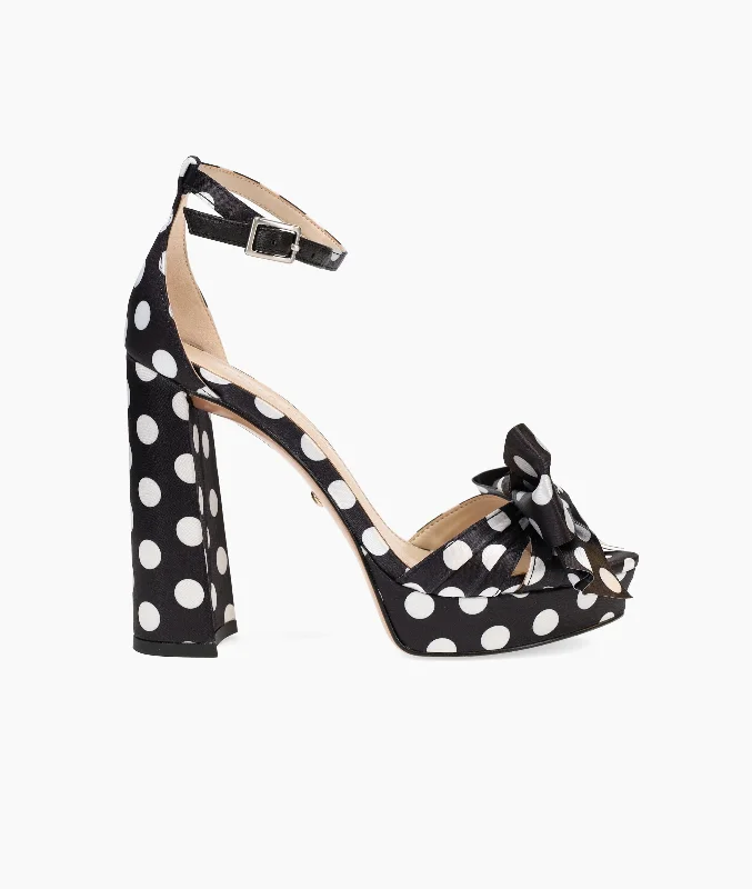 Stylish Platform Heels for Extra Height--Gema Platform - Black-White