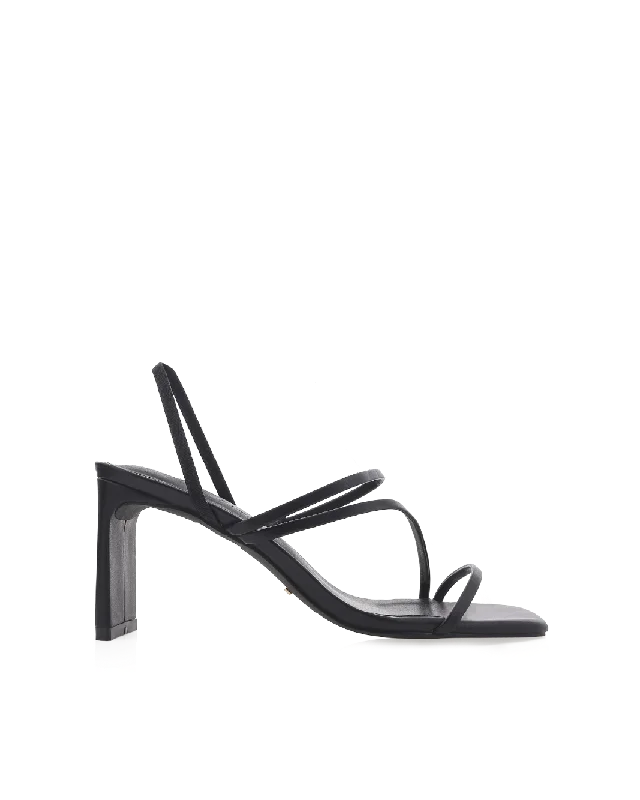 GENNA WIDE FIT - BLACK---Fashionable Kitten Heels for Date Night