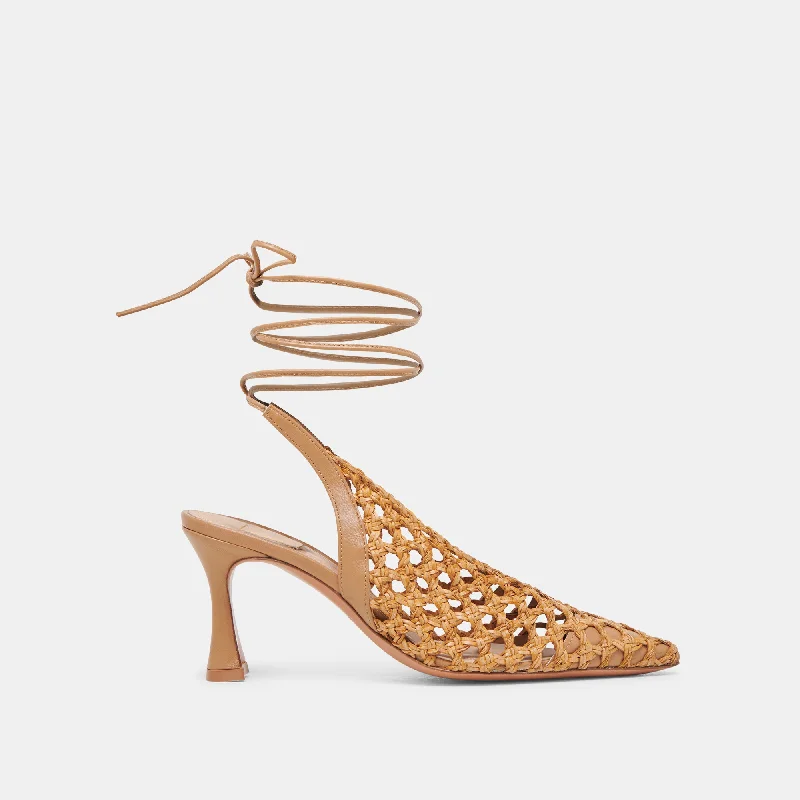 Stiletto Heel Pumps with Perfect Fit--GESICA HEELS NATURAL WOVEN-Fashionable & Classic