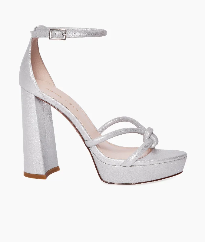 Stylish Platform Heels for Extra Height--Gilian Platform - Silver