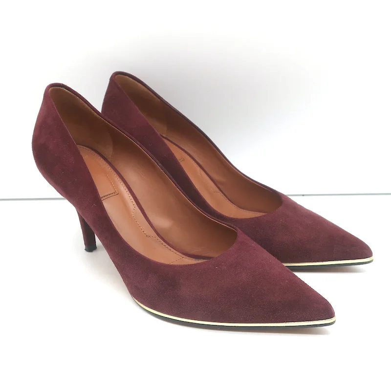 Affordable Suede Ankle Pumps for All-Day Wear--Givenchy Pumps Burgundy Suede Size 38.5 Pointed Toe Heels