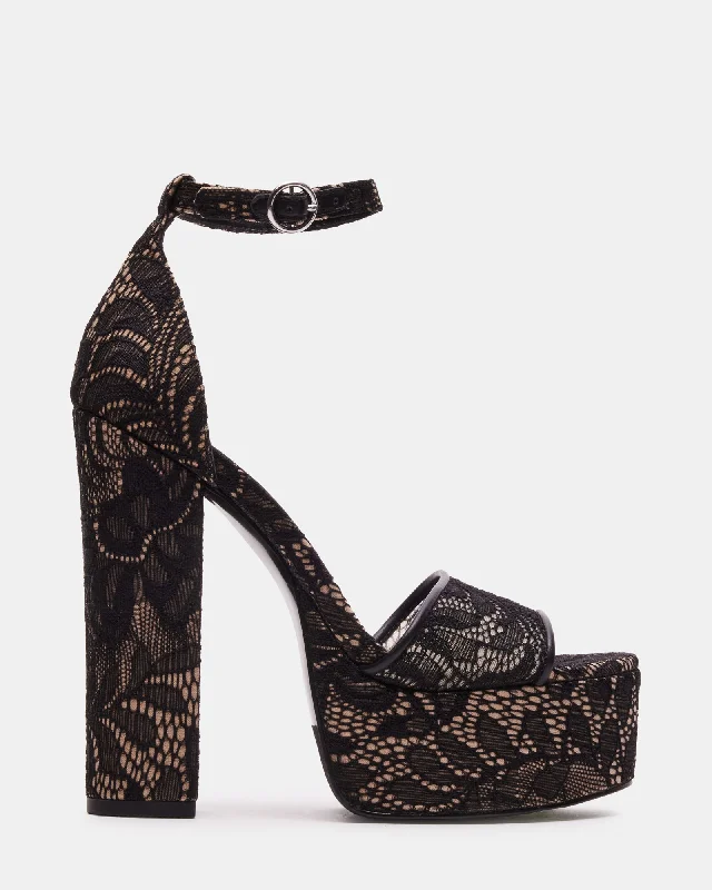 Stylish Lace Pumps for a Chic Look--GLAM BLACK LACE