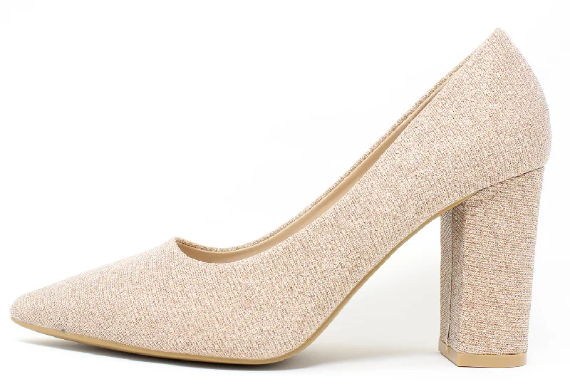 Glittered Block Heel---Trendy Glitter Heels for a Glamorous Look