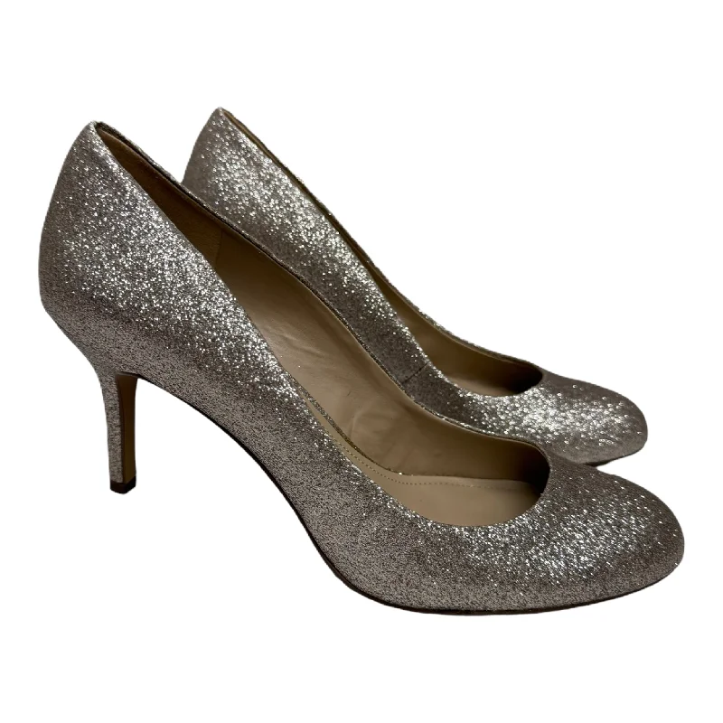 Stiletto Heel Pumps with Perfect Fit--Gold Shoes Heels Stiletto By Vince Camuto, Size: 9.5-Fashionable & Classic