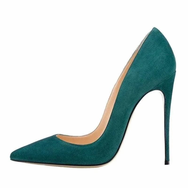 Stiletto Heel Pumps with Perfect Fit--Green  High Heels Stiletto Heel Pumps-Fashionable & Classic