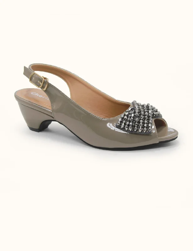 Grey | Fancy Heel Pumps for Women