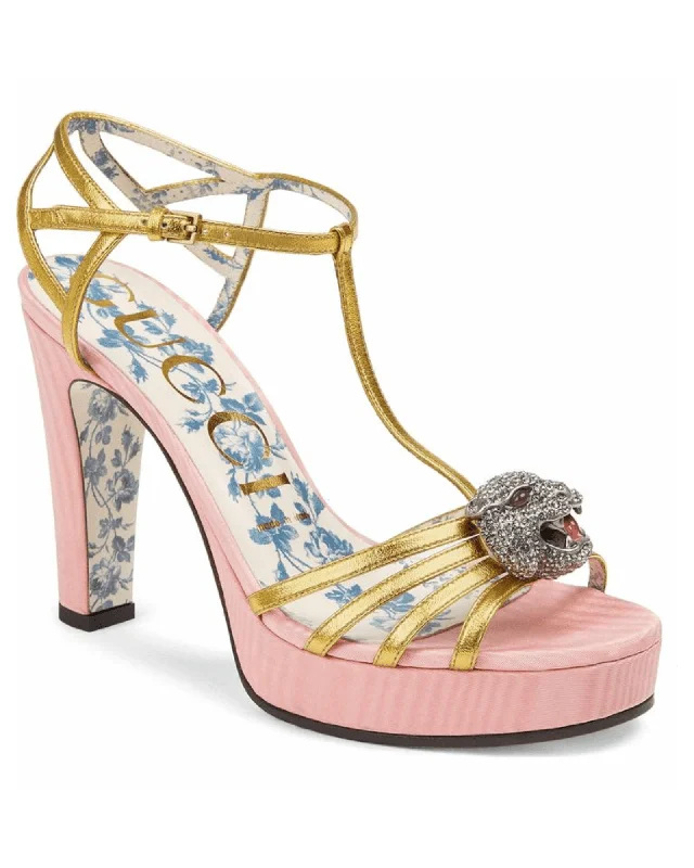 Stylish Platform Heels for Extra Height--GUCCI Elias Platform T-Strap