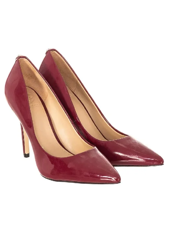 Sleek and Shiny Patent Pump Heels for a Polished Look--Guess Red Patent Womens Heels