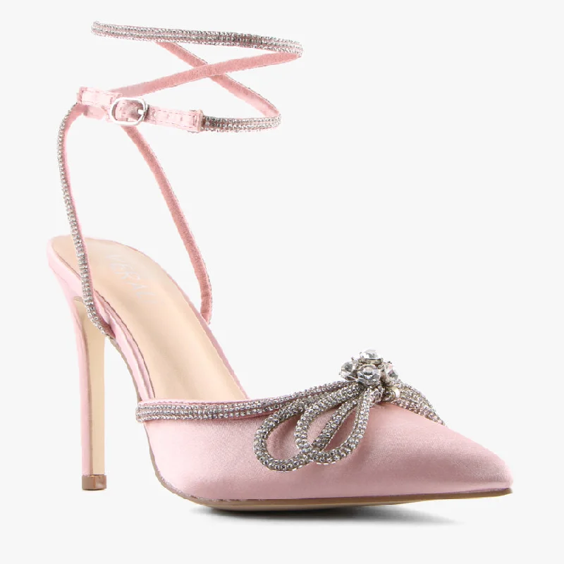 HARLEY BLUSH SATINAffordable Satin Heels with a Luxe Touch