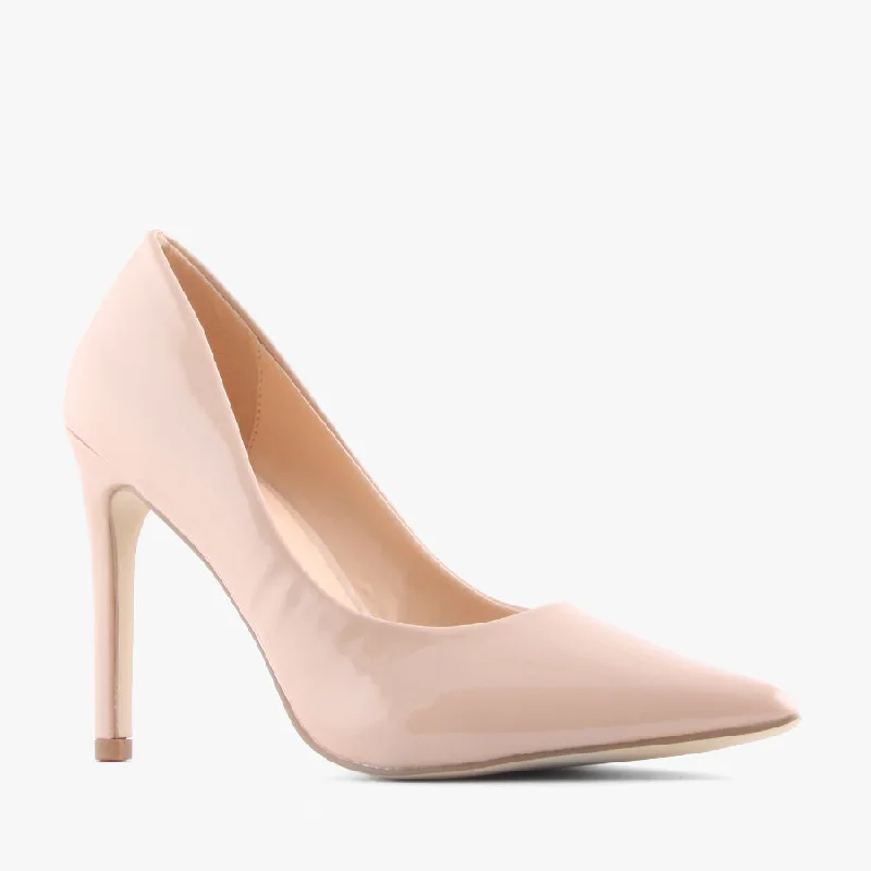 Versatile Heeled Sandals for Any Occasion---HAROLINA NUDE PATENT