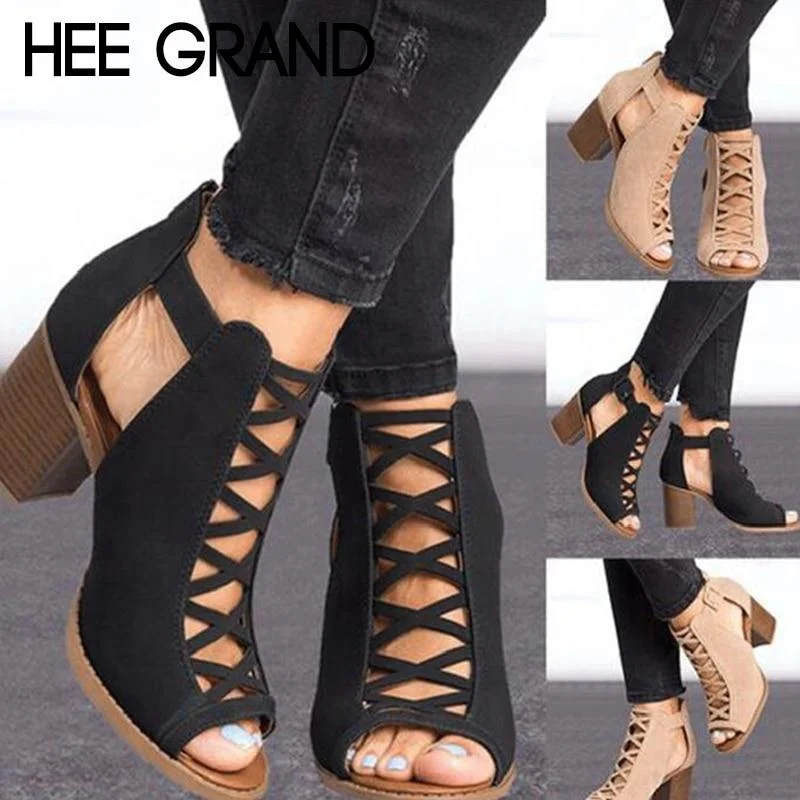 Trendy Peep Toe Platform Heels Crafted from Genuine Leather--Women Thick Heel Pumps New Sexy Style Women Peep Toe Pumps Flock Leather Autumn Shoes with Zipper Pumps