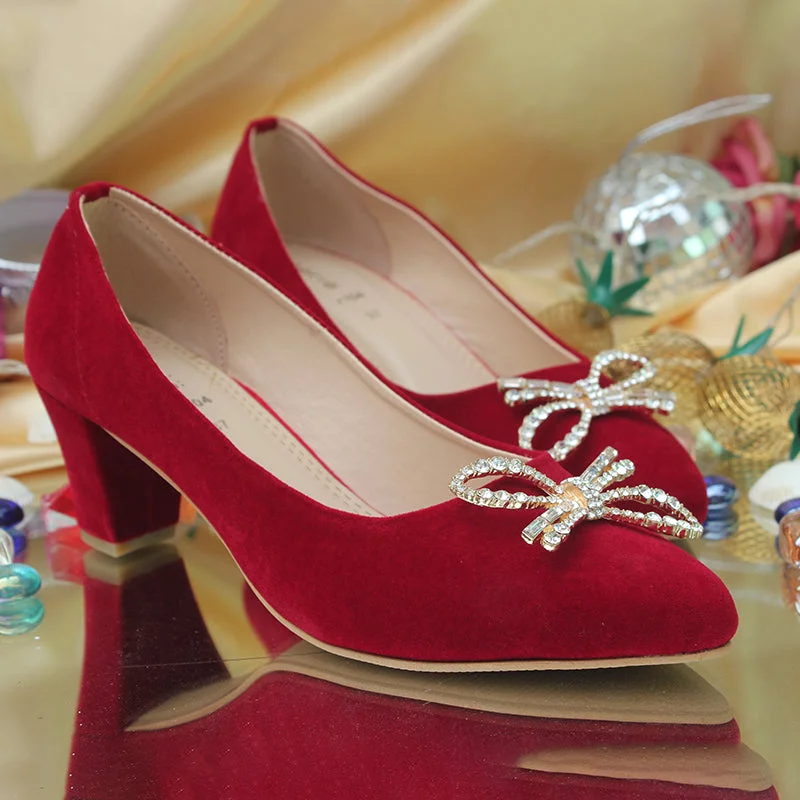 Luxurious Velvet Women's Pumps with Soft Finish---Winter Velvet Pumps